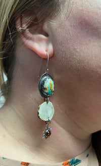 Image 2 of Royston, Antler, and Amber Earrings