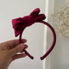 Velvet Wine Red Headband