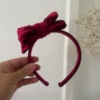 Image 1 of Velvet Wine Red Headband