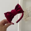 Velvet Wine Red Headband