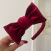 Velvet Wine Red Headband