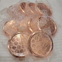 Image 4 of Laser Engravable Pocket Mirrors / Laserable Stainless Steel Compact Mirror Blanks- Rose Gold