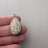 Sterling Silver and Coral Fossil Teardrop Necklace Image 2