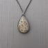 Sterling Silver and Coral Fossil Teardrop Necklace Image 4