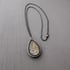 Sterling Silver and Coral Fossil Teardrop Necklace Image 5