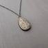 Sterling Silver and Coral Fossil Teardrop Necklace Image 6