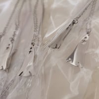 Image 1 of Laser Engravable Rocket Pendant Blanks with Necklace - Steel Silver Color