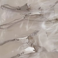 Image 4 of Laser Engravable Rocket Pendant Blanks with Necklace - Steel Silver Color