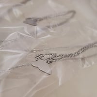 Image 4 of Laser Engravable Butterfly Pendant Stainless steel Blanks - Steel Silver