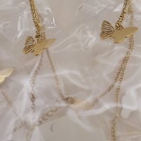 Image 4 of Laser Engravable Butterfly Pendant Stainless steel Blanks - Gold Tone