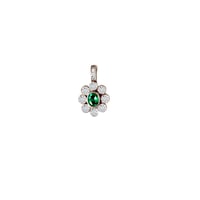 Image 2 of Emerald Halo Clip Pendant