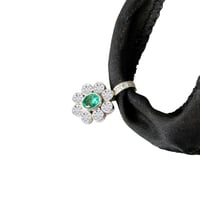 Image 1 of Emerald Halo Clip Pendant