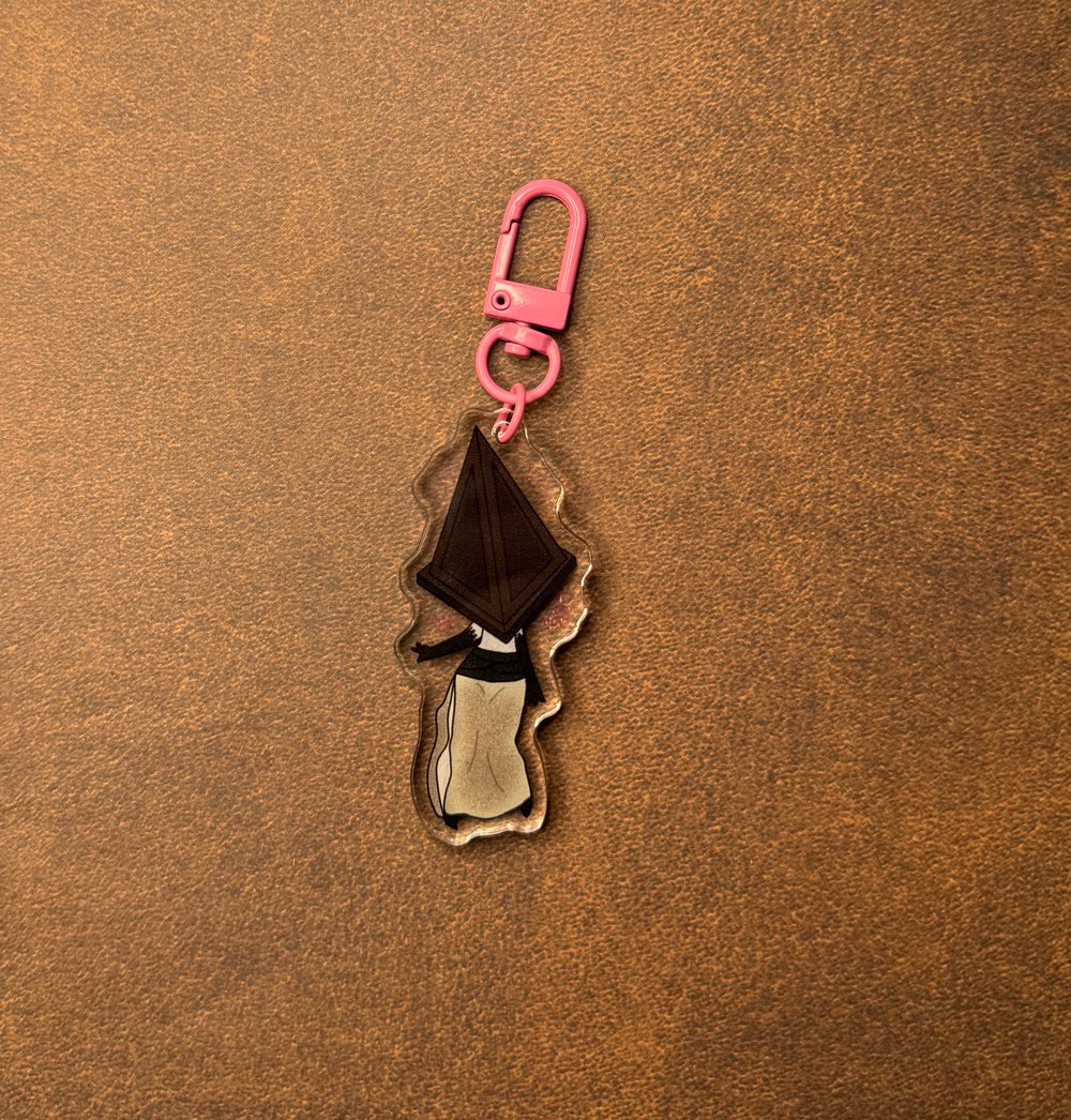 Image of Chibi Geometric Head Keychain