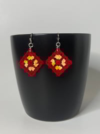 Granny Square Earrings Poppy