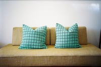 Image 1 of windowpane cushions (pair)