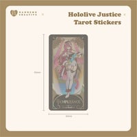 Image 2 of Hololive Justice Tarot Holographic Stickers Set