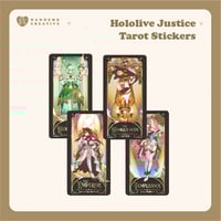 Image 1 of Hololive Justice Tarot Holographic Stickers Set