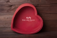 Image 9 of Wooden heart brown white red