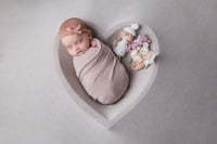 Image 11 of Wooden heart brown white red