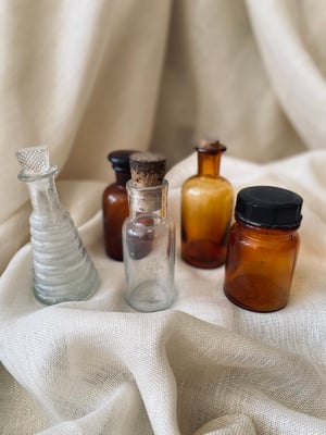 Image of Véritables flacons d'apothicaire, petite taille, sans étiquette