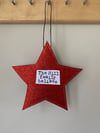 'We Believe' Star Hanging Decoration