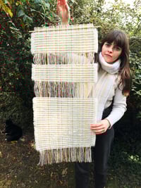 Image 1 of WOVEN WALL HANGING | SILK & MOHAIR TEXTILE ARTWORK no.2
