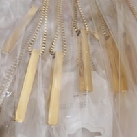 Image 3 of Premium Laser Engraving 3D Bar Pendant Necklace Blanks with BOX CHAIN - Gold Tone.