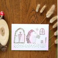 Image 1 of Carte de voeux *Hérisson à Noël*