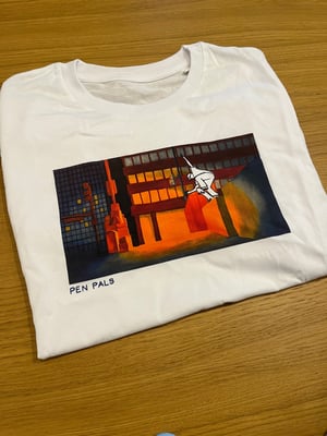 Image of Back in stock! Pen Pals - Tiago shirt (DTG printed) - charity fundraiser for PAPYRUS