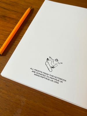 Image of A5 Notepad (plain pages) - Pen Pals Evan Smith - charity fundraiser for PAPYRUS