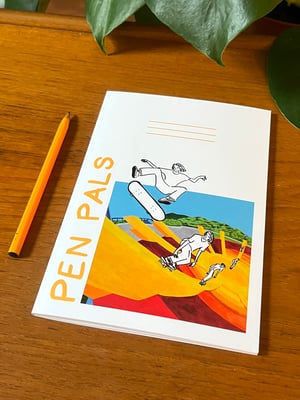 Image of A5 Notepad (plain pages) - Pen Pals Evan Smith - charity fundraiser for PAPYRUS