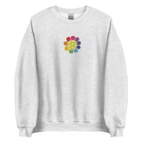 Image 2 of Embroidered PickleFlower Power Unisex Sweatshirt