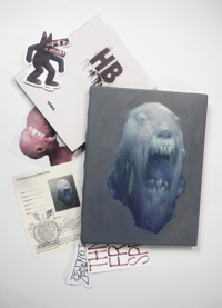 Image 1 of Zombie head Sujet 04 + Book / Hb black trace