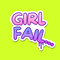 GIRL FAIL Sticker