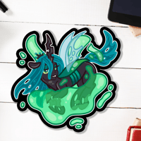 Image 1 of Queen Chrysalis My Little Pony Matte Vinyl Sticker