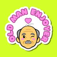 OLD MAN ENJOYER sticker 