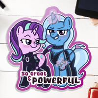 Kinky Trixie and Starlight Glimmer Matte Vinyl Sticker