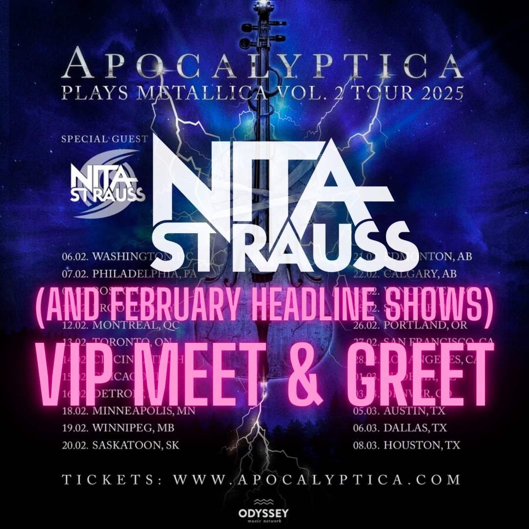 Nita Strauss VIP: Apocalyptica Tour (plus Headline shows!) 2025 | Nita ...