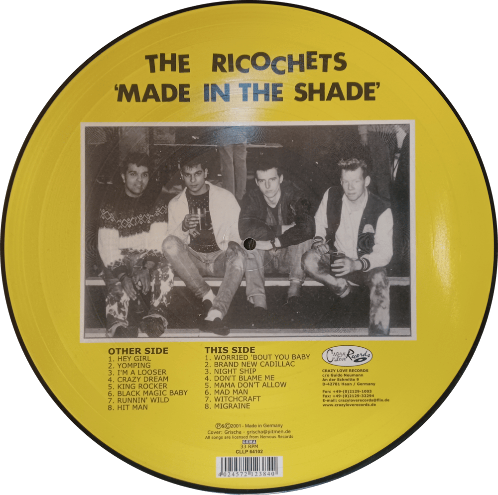 THE RICOCHETS - MADE IN THE SHADE (PIC DISC) LP + LTD POSTER