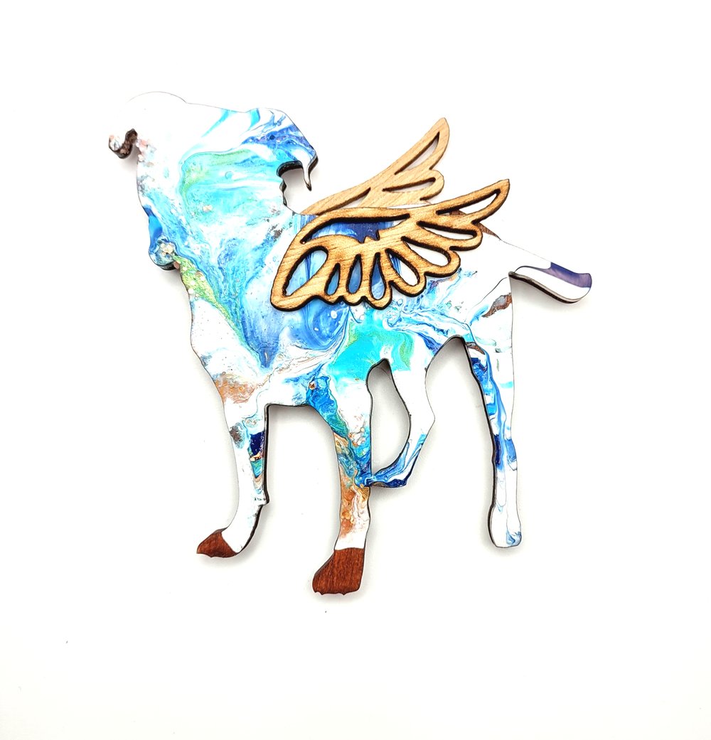 Dog Rainbow Angel Ornament no.11
