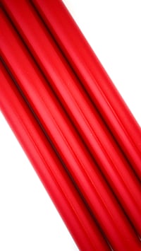 Image 1 of Urushi Red bespoke pen blanks. Cast in solid opaque red and high pressure cured with  Alumilite resi