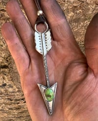 Image 2 of WL&A Handmade Large Sterling Silver Old Style Sonoran Arrow Pendants - Sz 4.25"