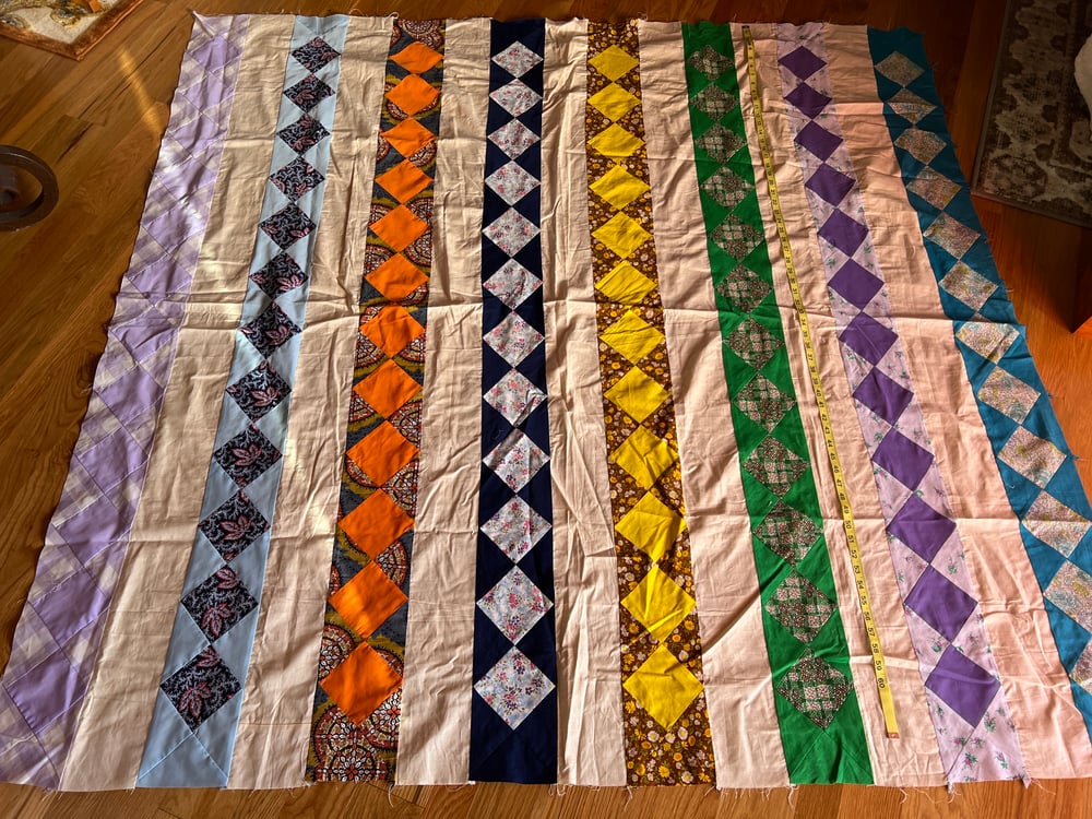 Image of Feedsack Quilt Top—Unfinished!