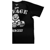 Image 3 of Black and white Savage Compression Dri Fit workout shirt 