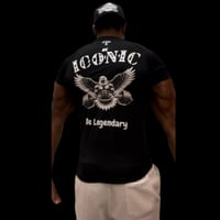 Image 5 of Black and white be Iconic Dri Fit workout shirt