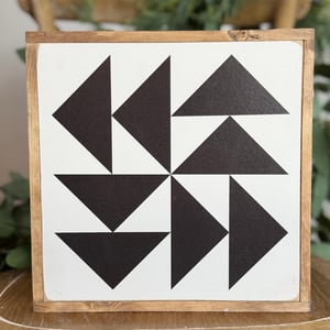 Image of Black 4-Set, Classic Barn Quilts