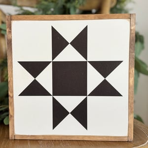 Image of Black 4-Set, Classic Barn Quilts