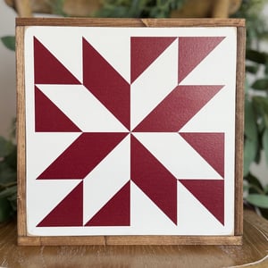 Image of Cranberry 4-Set, Classic Barn Quilts