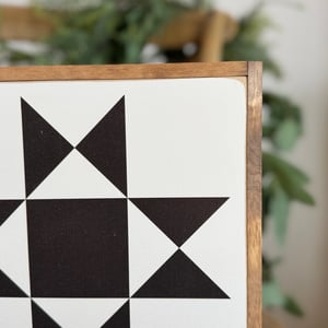 Image of Black Ohio Star - 11" Classic Barn Quilt