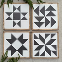 Image 4 of Wood Framed Black Flying Geese - 11" Classic Barn Quilt